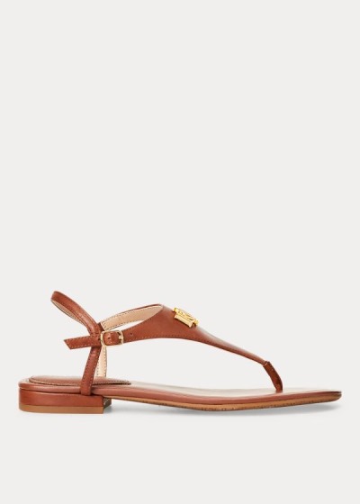 Sandálias Ralph Lauren Ellington Couro Mulher 63250-PDJH